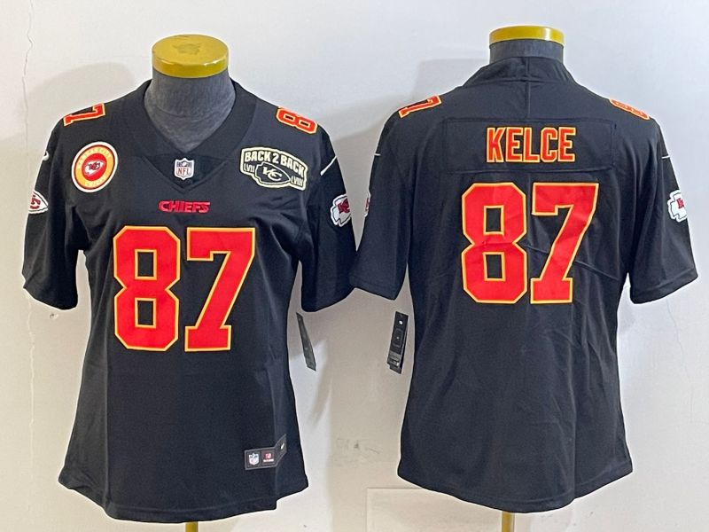 Youth Kansas City Chiefs #87 Kelce Black 2025 Nike Vapor Limited NFL Jersey style 2096->youth nfl jersey->Youth Jersey